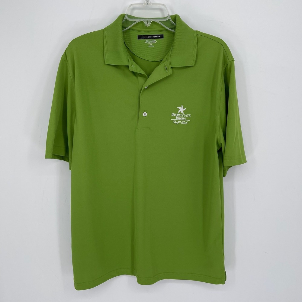 Greg Norman Men's Green Iberostate Bavaro Golf Country Club Polo Shirt Size M
